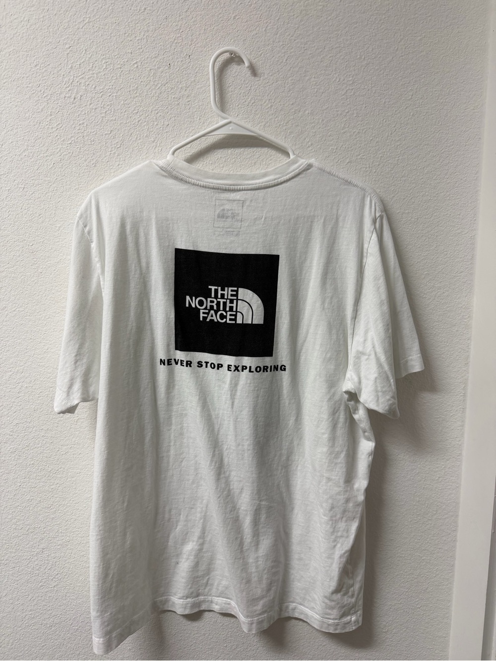 The North Face White Short Sleeve Tee with Black Logo